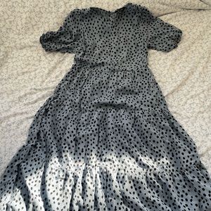 tiered smock midi dress